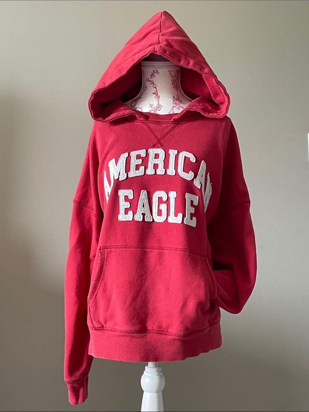 American Eagle Outfitters Woman’s Red Hooded Pullover Sweatshirt